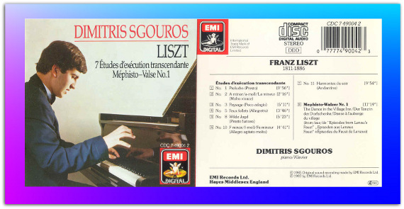 Dimitris Sgouros plays Liszt Transcendental Etudes & Mephisto Waltz No 1 (EMI Digital)
